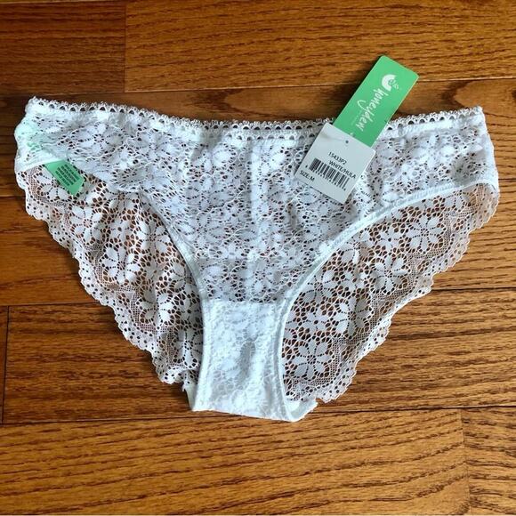 Honeydew Lace Allover Solid Pink White Seamless Bikini Women’s Size M NWT - Picture 2 of 7